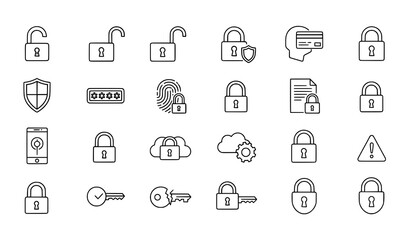 Fototapeta premium Outline radio and audio communication icons set of 16 vector symbols