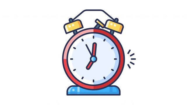 Alarm Animated Icon. Seamless Looping