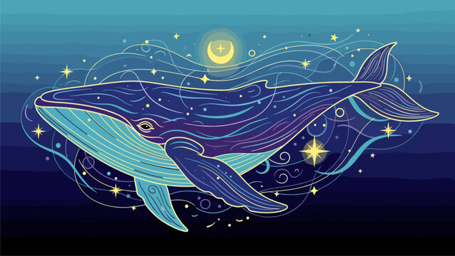 Celestial Whale: Cosmic Ocean Dreamscape