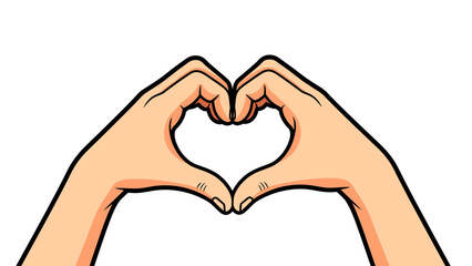 Obraz premium Hands forming a heart shape.