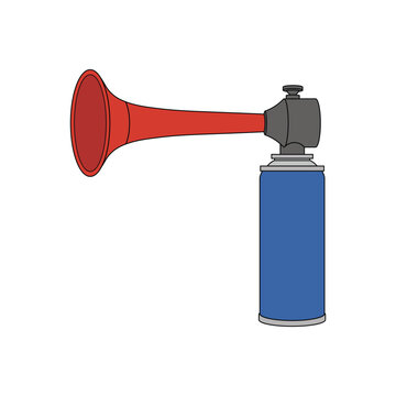 kids drawing vector illustration design air horn cartoon isolated