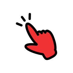 Obraz premium Hand Gesture Icons – Tap Gesture Icon