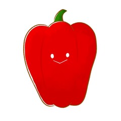 Obraz premium にこにこあか野菜｜ゆるかわパプリカ