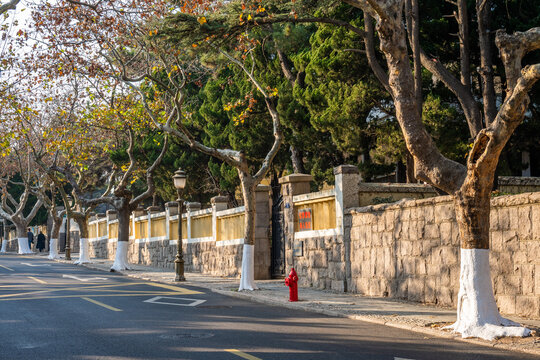 Streetscape of Badaguan Scenic Area in Qingdao, China