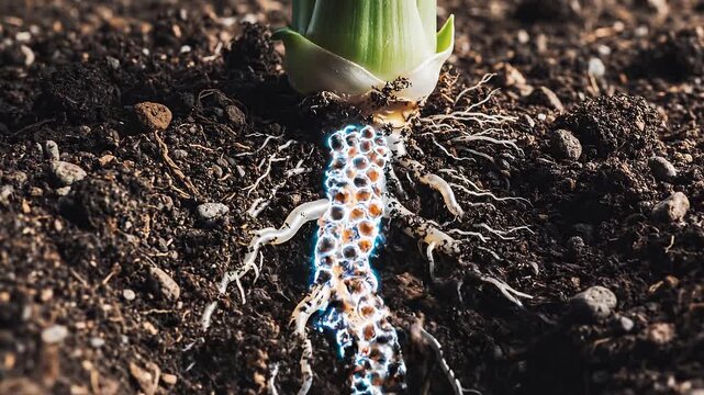Time-lapse of Root Growth in Soil