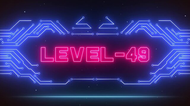 Professional level 49 gaming background for elite rank achievement updates, tech stream transitions and futuristic hud designs