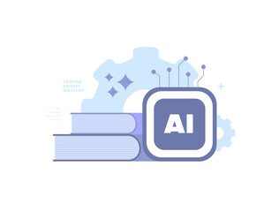 Obraz premium Ai learning agents enable adaptive intelligence systems where learning agents train autonomous models for decision optimization research education and ai automation future, vector illustration