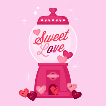 Valentine's day retro nostalgic greeting card design. Template for greeting cards, banner, social media and sale marketing