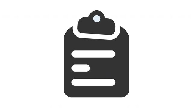 Animated clipboard icon
