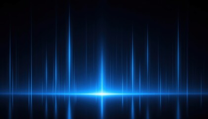 Abstract blue Light Streaks: Dynamic arrangement of electric blue light streaks, creating a mesmerizing spectacle on a dark background. The glowing lines form a vibrant.