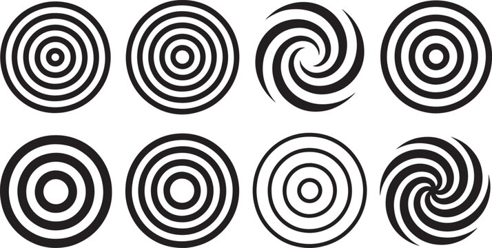 Black and white spiral patterns abstract