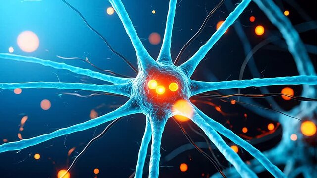 Neuron cell structure with axons and dendrites