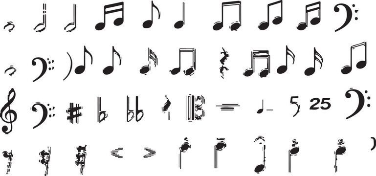 Musical Time Note Font Music Note Font Images – Browse 130,805 Stock Photos, Vectors, and ...