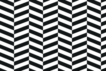 Black and white herringbone pattern . Abstract geometric pattern for clothing, wrapping paper and background . Vector illustration