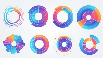 vector illustration of a set of colorful bubbles