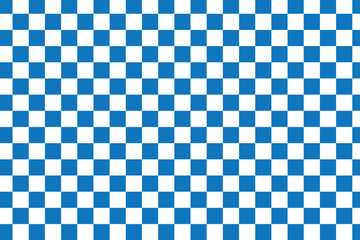Blue and white checkered pattern . Blue and white square background . Checkered wallpaper . Vector illustration