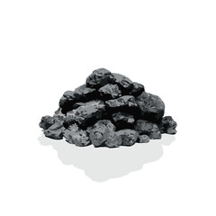 Fototapeta premium Coal vector illustration on a white background