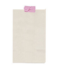 Fototapeta premium Beige Vintage Receipt Paper with Pink Washi Tape