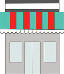 vector illustration of a shop window