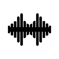 Obraz premium Abstract Black and White Audio Waveform Representation for Sound Design Projects