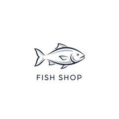 Obraz premium Stylized Fish Icon with 