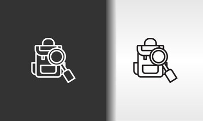 Backpack Vector, Icon Or Logo Sign Isolated Symbol Illustration