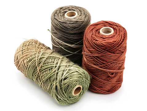 Three spools of rustic twine for crafting and decor
