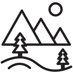 Landscape Outline Icon