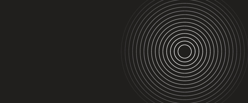 Seamless circular lines pattern radio wave background, radio wave illustration background.