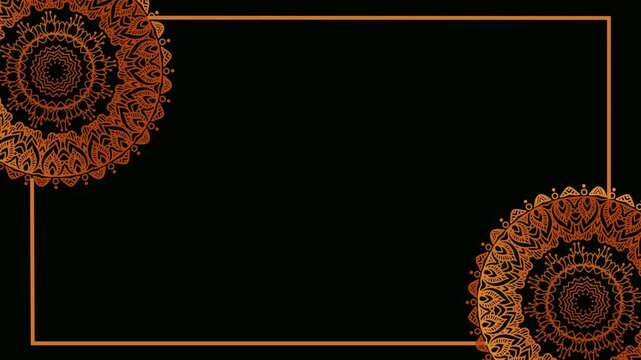 Luxury ornamental mandala background, black screen mandal animation, A diwali deepawali and ramadan islamic festival greeting decorative element's oriental,Ramadan Mubarak Background Animation