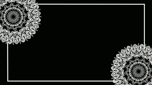 Luxury ornamental mandala background, black screen mandal animation, A diwali deepawali and ramadan islamic festival greeting decorative element's oriental,Ramadan Mubarak Background Animation