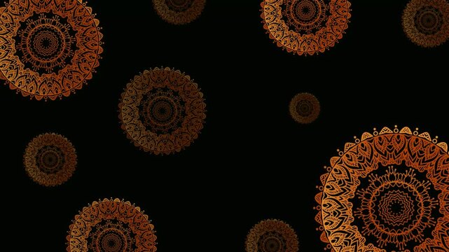 Luxury ornamental mandala background, black screen mandal animation, A diwali deepawali and ramadan islamic festival greeting decorative element's oriental,Ramadan Mubarak Background Animation
