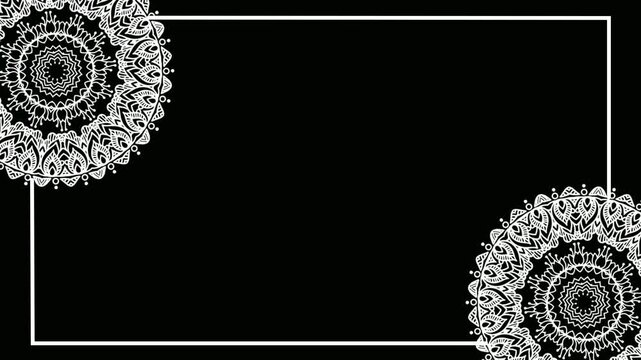Luxury ornamental mandala background, black screen mandal animation, A diwali deepawali and ramadan islamic festival greeting decorative element's oriental,Ramadan Mubarak Background Animation