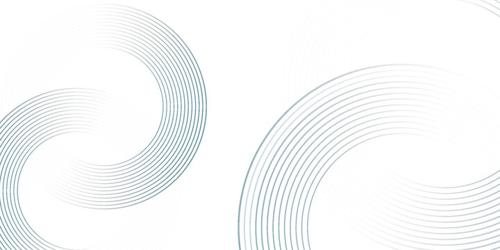 A minimalist abstract image featuring three overlapping navy blue concentric circles on a dark blue background.