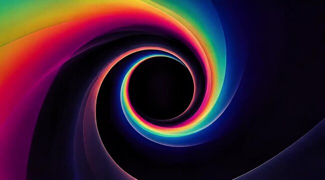 Creative digital projects featuring a swirling vortex in continuous looping 4K