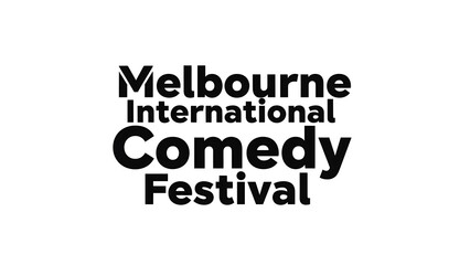 Obraz premium Melbourne International Comedy Festival logo on white background