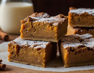 sweet potato blondies on a plate