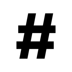 Obraz premium Black hashtag symbol