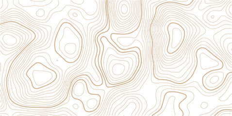 Obraz premium Seamless Light topographic topo contour map background, vector illustration .Topography Wavy Lines Pattern Modern Wide Abstraction.