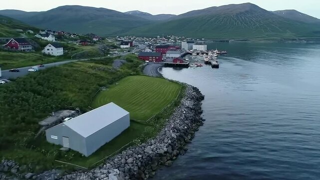Terrific aerial footage moving up the coast