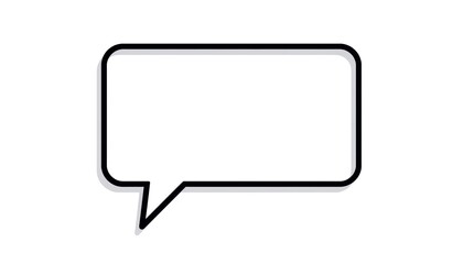 Naklejka premium A simple black speech bubble on a transparent background