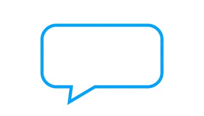Fototapeta premium A blue speech bubble icon on a transparent background for communication and dialogue purposes
