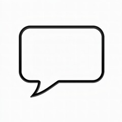 Naklejka premium A simple black speech bubble icon on transparent background
