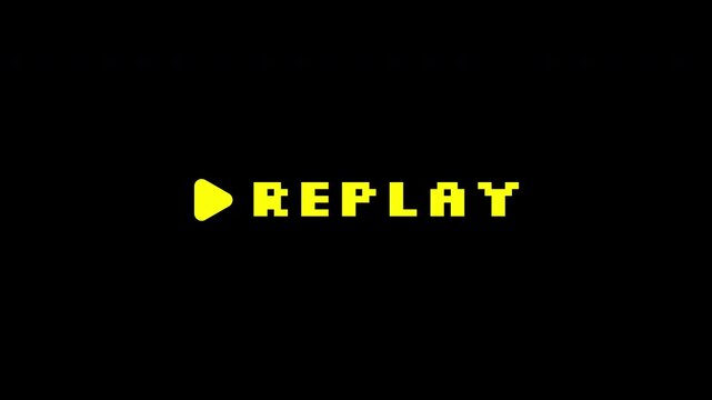Replay sign icon against a dark screen, perfect for video player interfaces or mediarelated designs with a retro vibe.