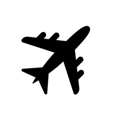 Obraz premium Simple airplane icon vector illustration representing air travel and transportation design