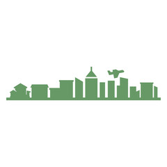 Naklejka premium Cityscape Skyline Vector
