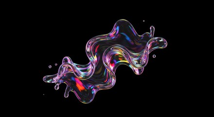 Obraz premium 3d render glass on dark background