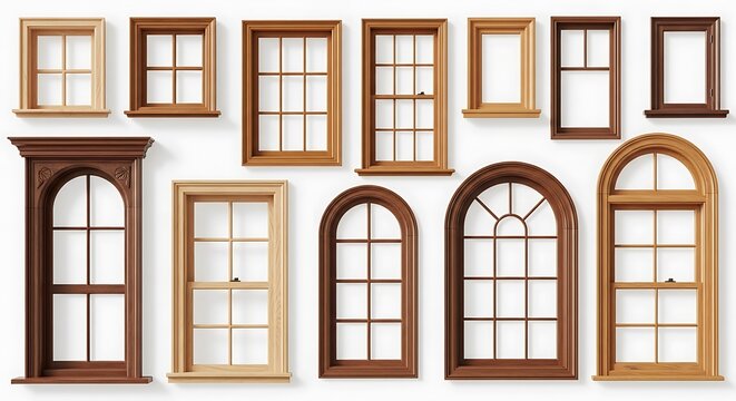 Collection of various window styles and designs for architectural inspiration.
