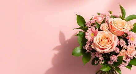 Fototapeta premium Beautiful pink flowers bouquet for lovely mother's day celebration