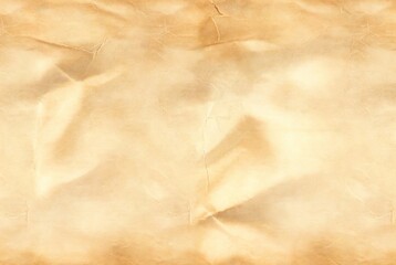 Aged parchment paper texture with natural creases and warm yellow tint on seamless background. Vintage tactile aesthetic, calming All the Feels trend.